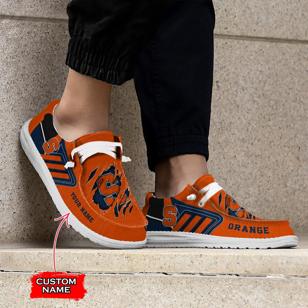 Syracuse Orange H-D Shoes Wally Herren-Schnür-Loafer für Männer und Frauen