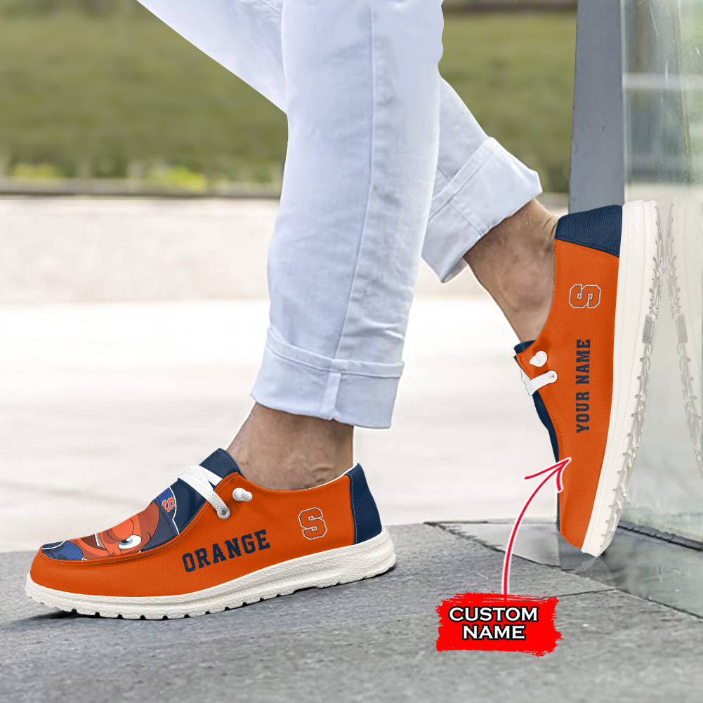 Syracuse Orange H-D Shoes Wally Herren-Schnür-Loafer für Männer und Frauen