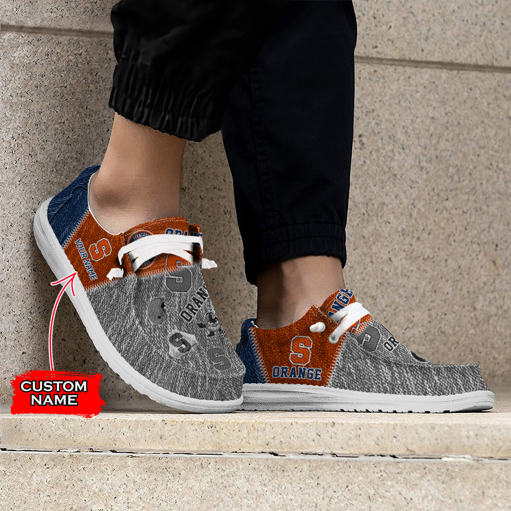 Syracuse Orange H-D Shoes Wally Herren-Schnür-Loafer für Männer und Frauen