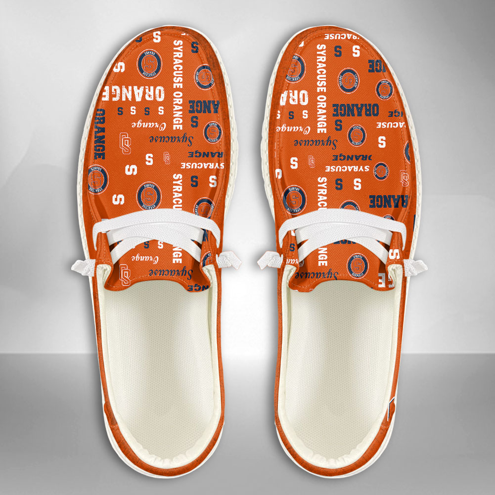Syracuse Orange H-D Shoes Wally Herren-Schnür-Loafer für Männer und Frauen