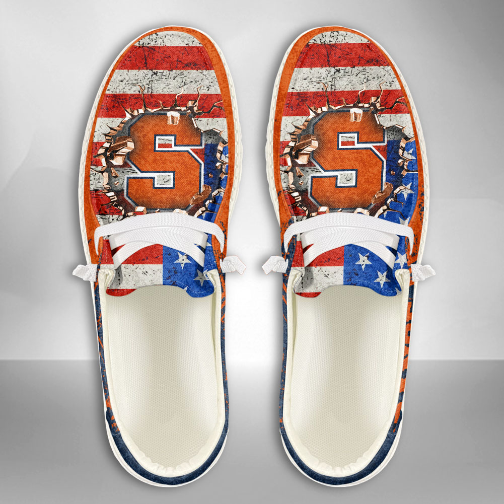 Syracuse Orange H-D Shoes Wally Herren-Schnür-Loafer für Männer und Frauen