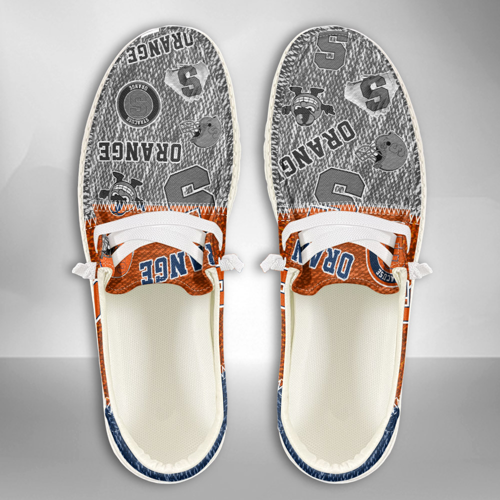 Syracuse Orange H-D Shoes Wally Herren-Schnür-Loafer für Männer und Frauen