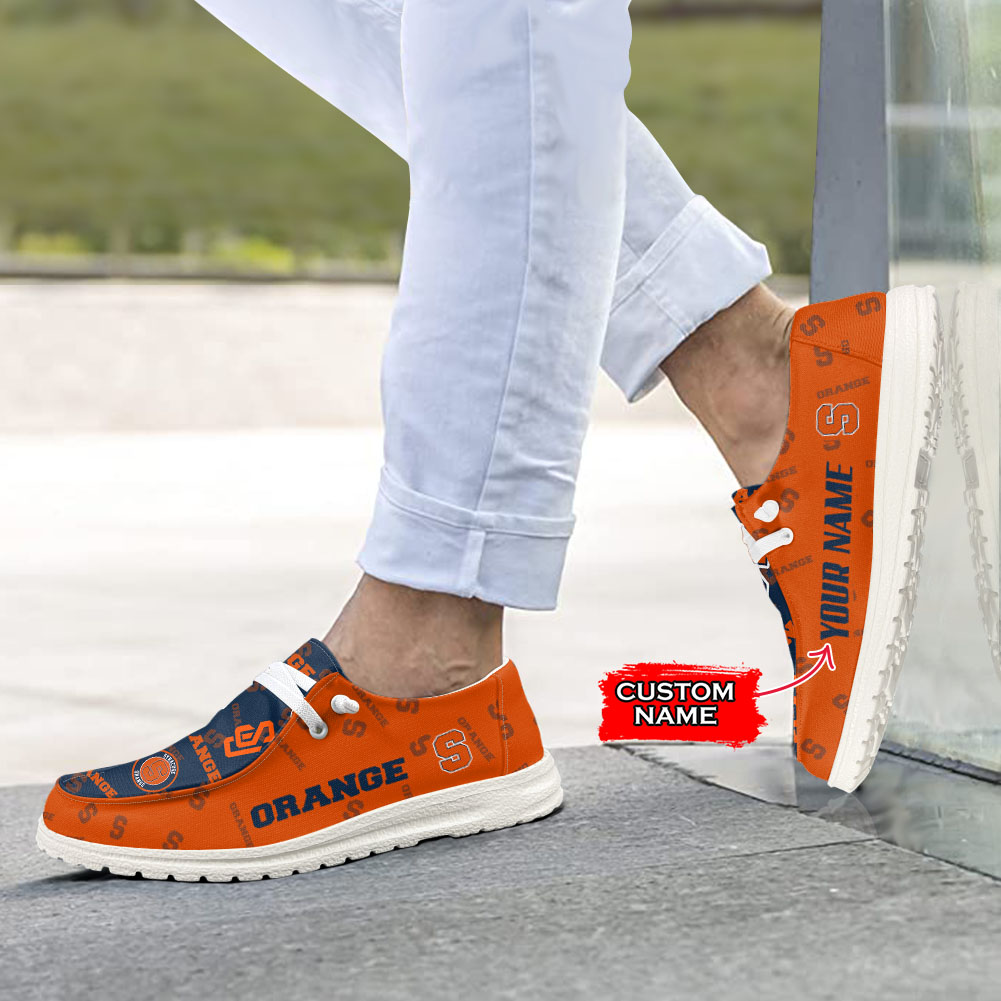 Syracuse Orange H-D Shoes Wally Herren-Schnür-Loafer für Männer und Frauen