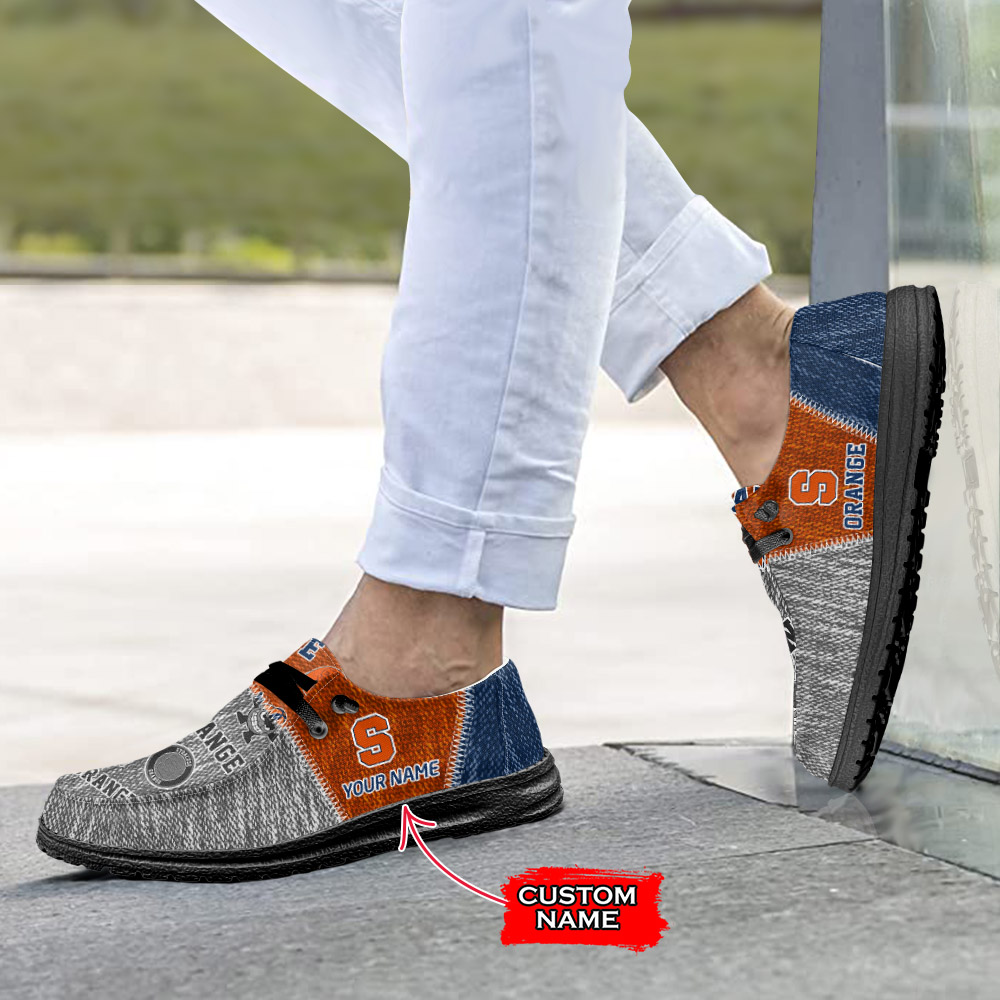 Syracuse Orange H-D Shoes Wally Herren-Schnür-Loafer für Männer und Frauen