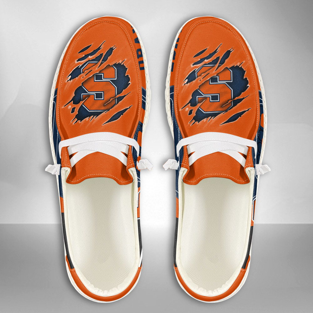 Syracuse Orange H-D Shoes Wally Herren-Schnür-Loafer für Männer und Frauen