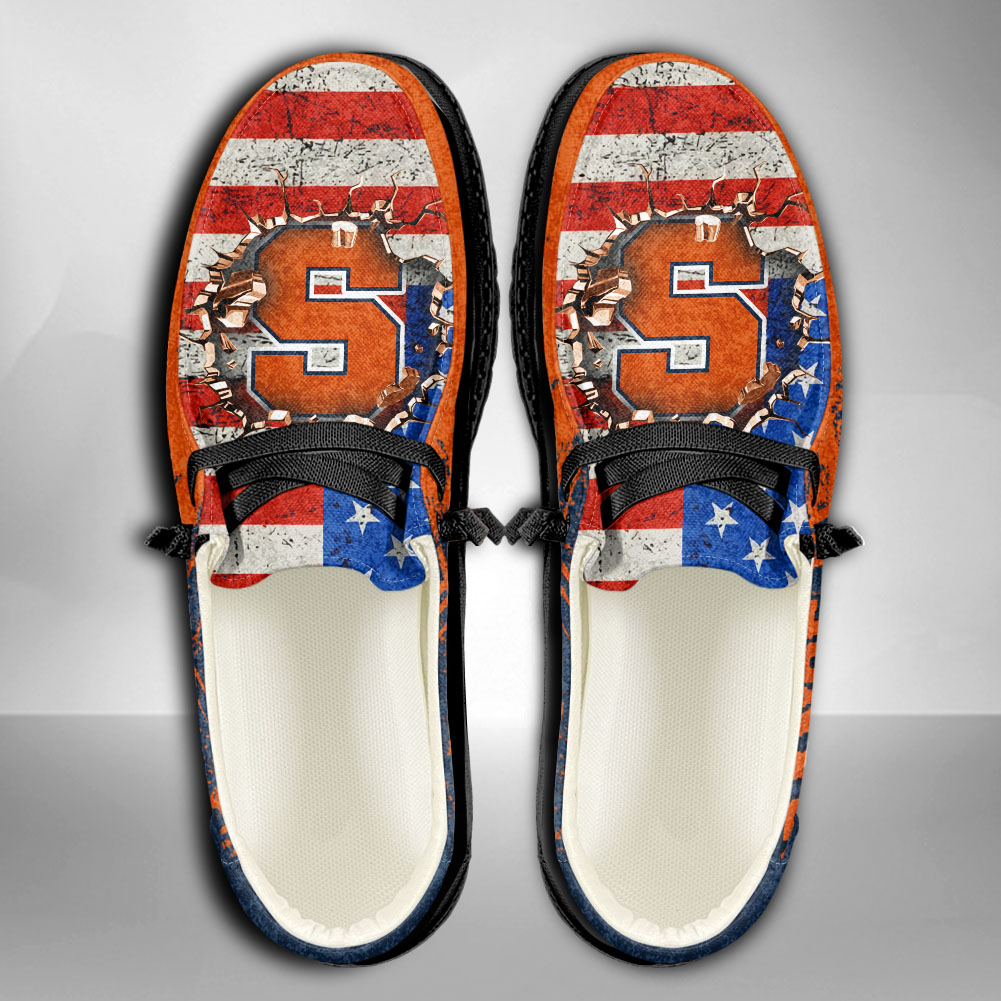 Syracuse Orange H-D Shoes Wally Herren-Schnür-Loafer für Männer und Frauen
