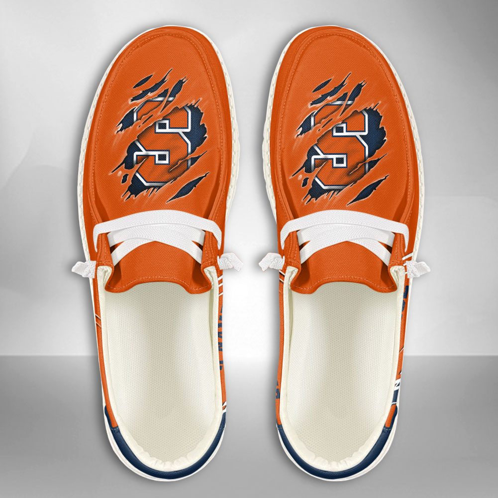 Syracuse Orange H-D Shoes Wally Herren-Schnür-Loafer für Männer und Frauen
