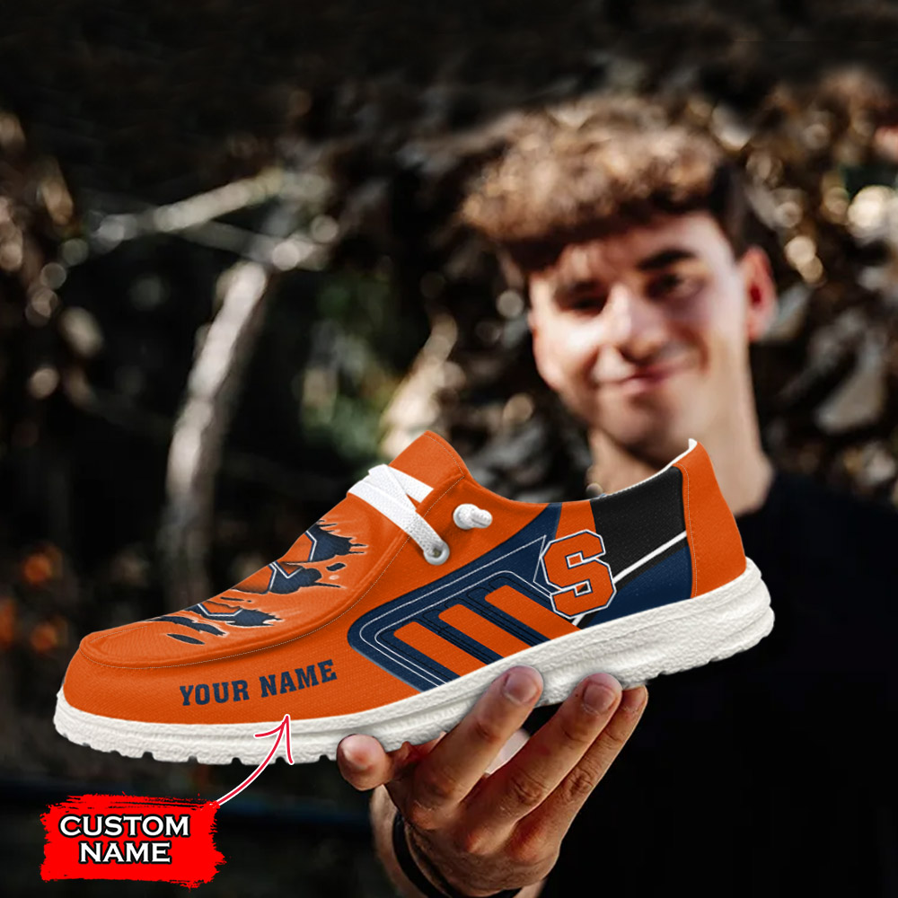 Syracuse Orange H-D Shoes Wally Herren-Schnür-Loafer für Männer und Frauen