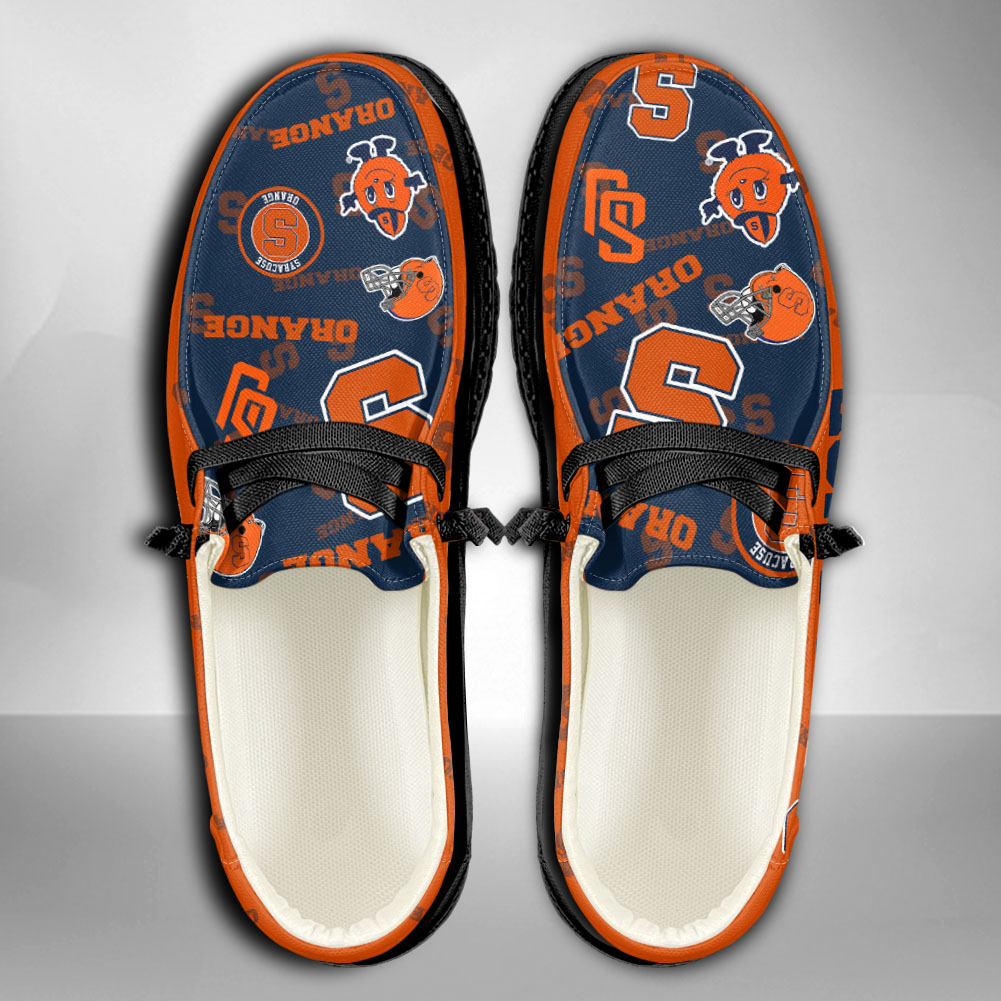 Syracuse Orange H-D Shoes Wally Herren-Schnür-Loafer für Männer und Frauen