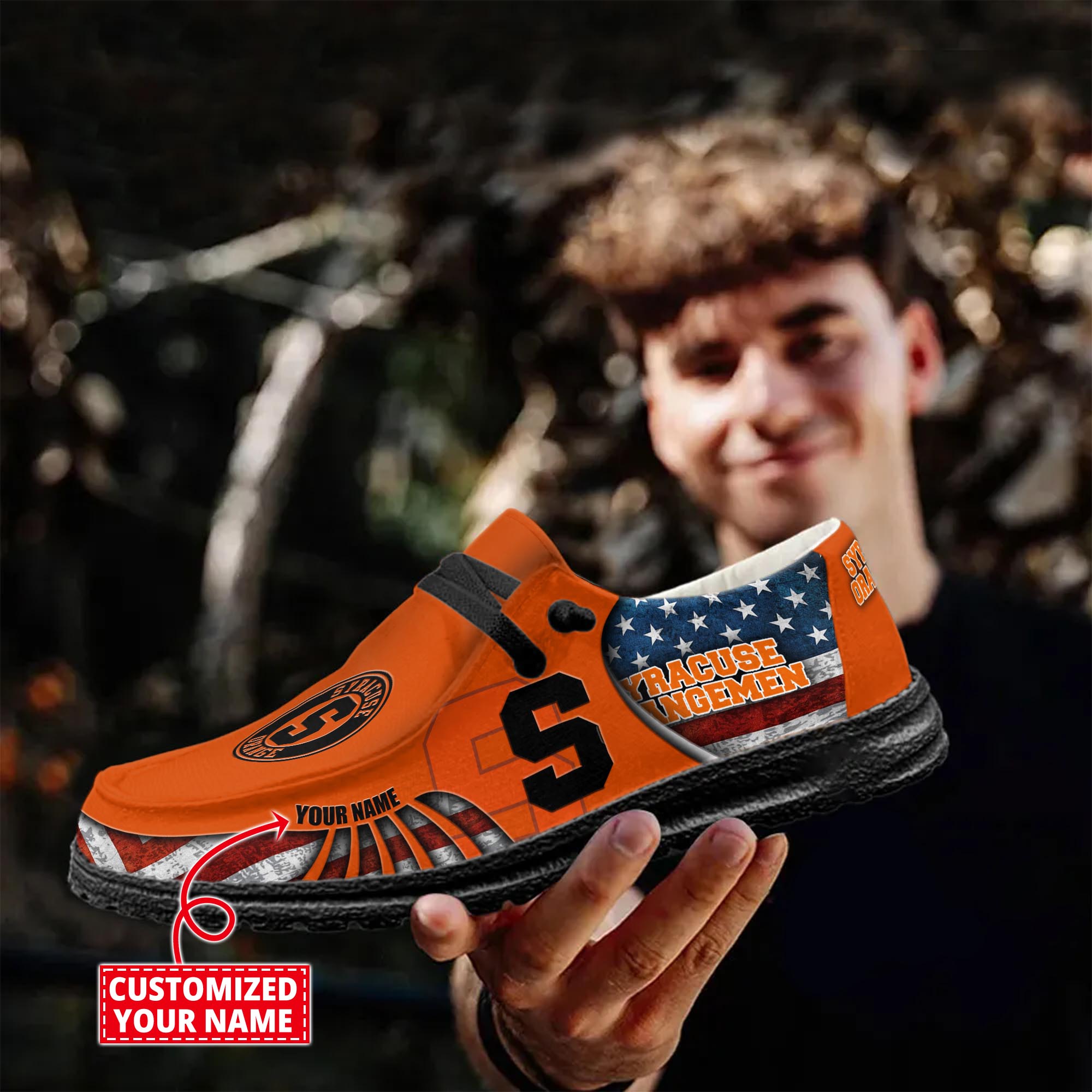 Syracuse Orange personalisierte H-D Sportschuhe – individuelles Namensdesign