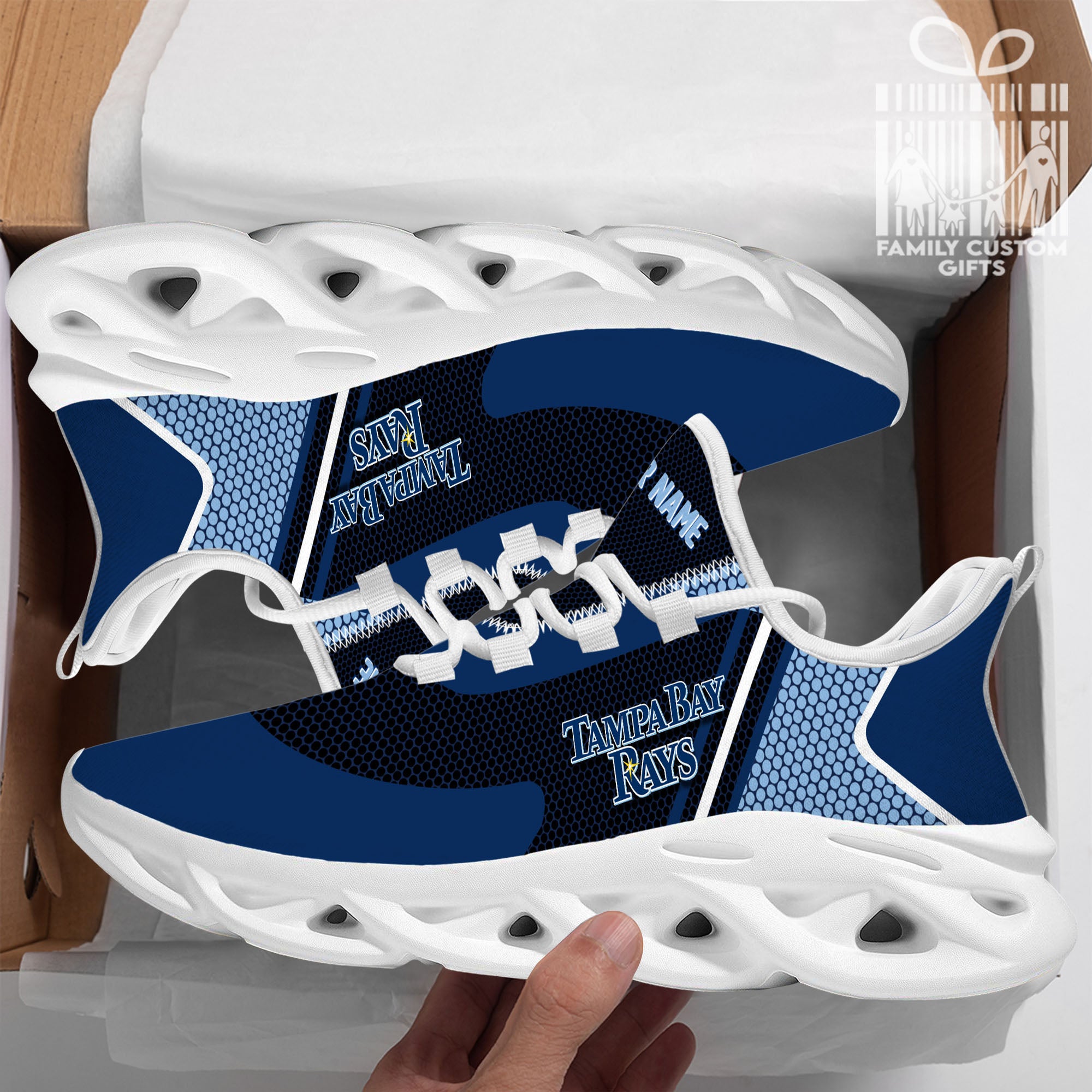 Tampa Bay Rays Custom Baseball Personalisierte Max Soul Sneakers Laufsportschuhe für Männer Frauen