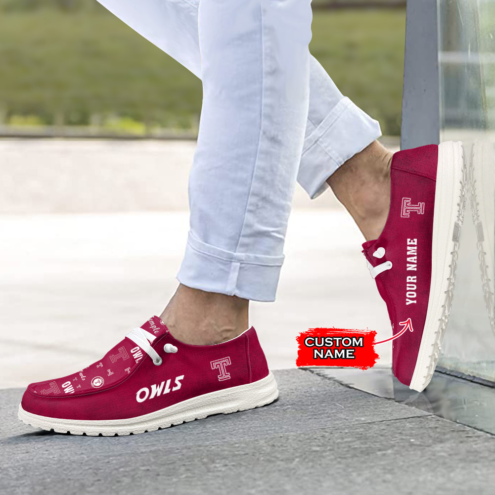 Temple Owls H-D Shoes Wally Herren-Slipper zum Schnüren für Männer und Frauen
