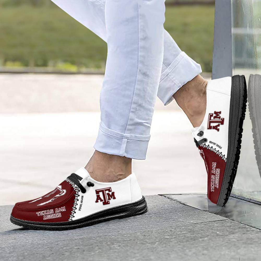 Texas A und M Aggies personalisierte H-D-Sportschuhe – individuelles Namensdesign