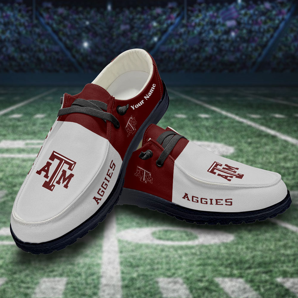 Texas A und M Aggies personalisierte H-D-Sportschuhe – individuelles Namensdesign