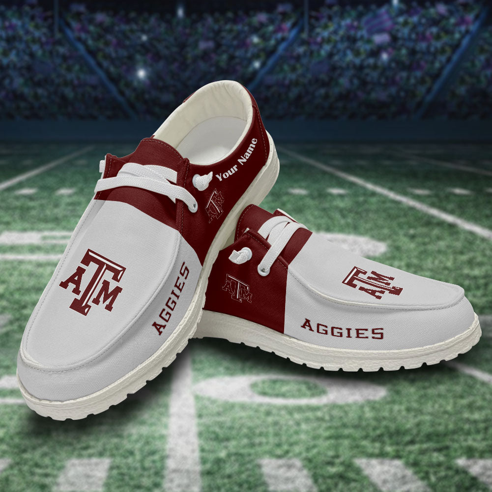 Texas A und M Aggies personalisierte H-D-Sportschuhe – individuelles Namensdesign