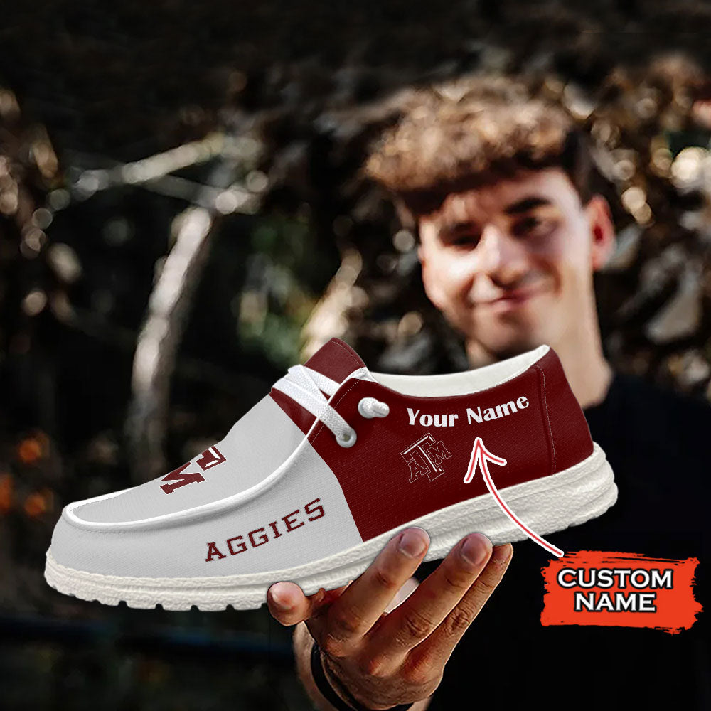 Texas A und M Aggies personalisierte H-D-Sportschuhe – individuelles Namensdesign