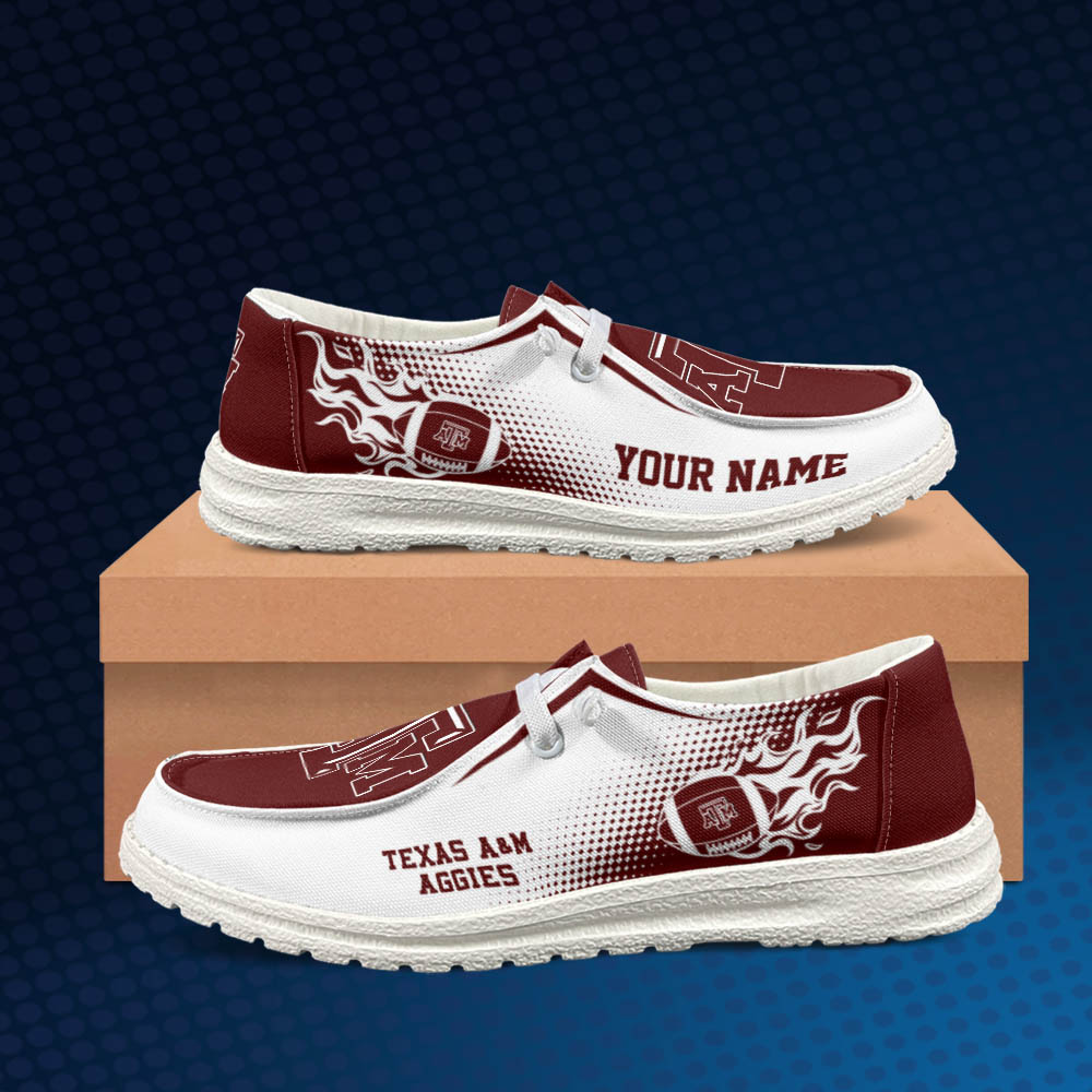 Texas A&M Aggies personalisierte H-D-Sportschuhe – individuelles Namensdesign