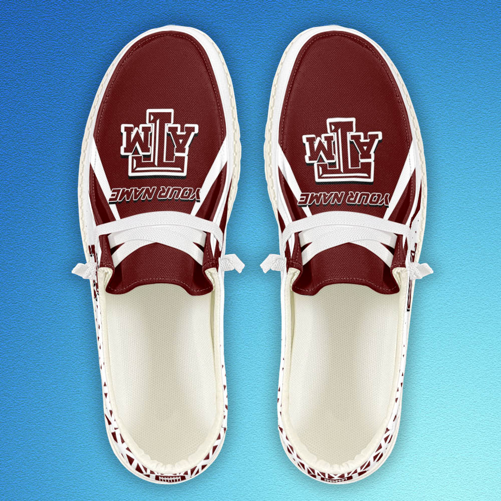 Texas A&M Aggies personalisierte H-D-Sportschuhe – individuelles Namensdesign