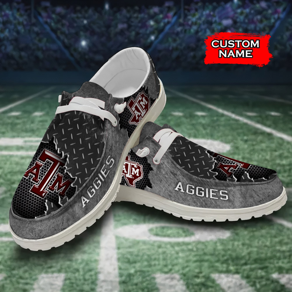 Texas A&M Aggies personalisierte H-D-Sportschuhe – individuelles Namensdesign