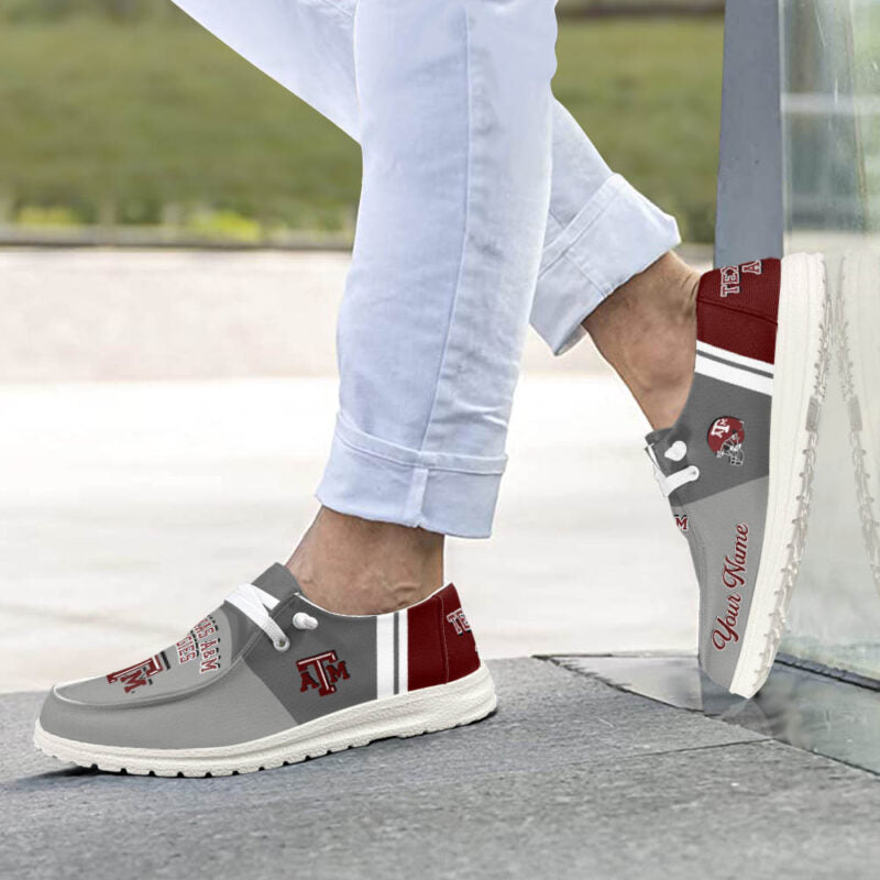 Texas A&M Aggies personalisierte H-D-Sportschuhe – individuelles Namensdesign
