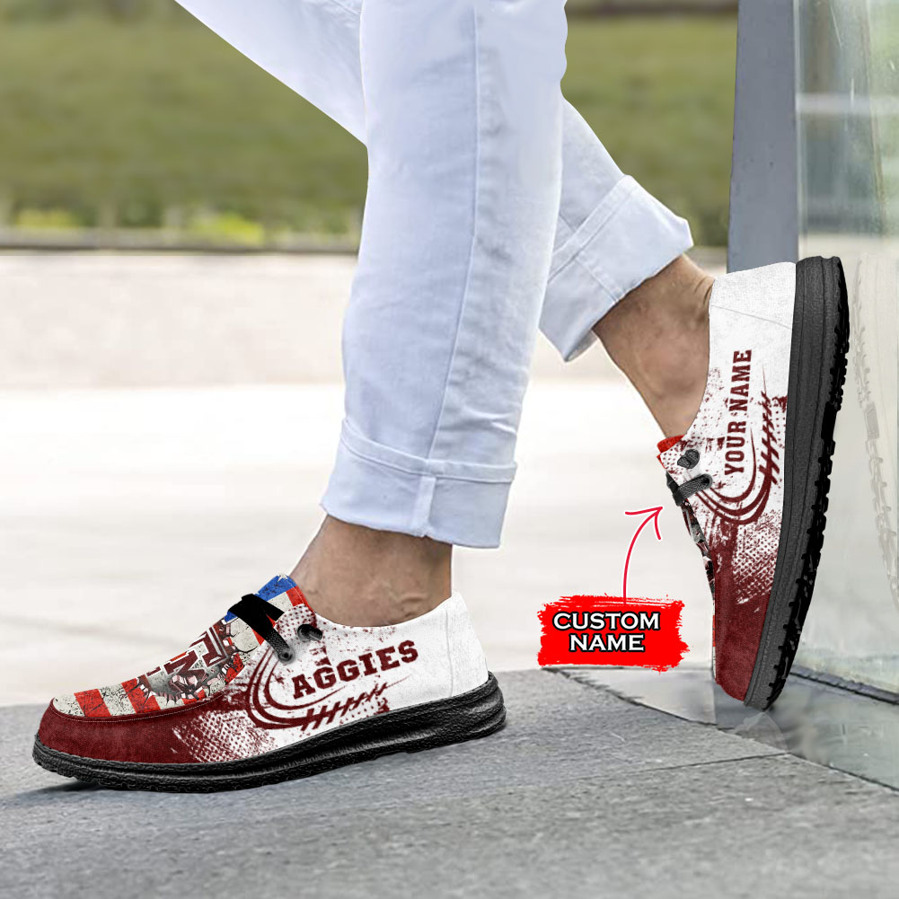 Texas A&M Aggies personalisierte H-D-Sportschuhe – individuelles Namensdesign
