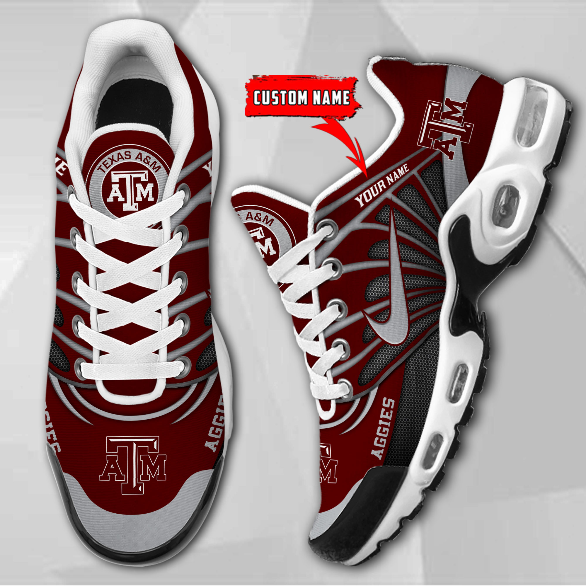 Texas A&M Aggies TN Schuhe Sneakers für Männer und Frauen