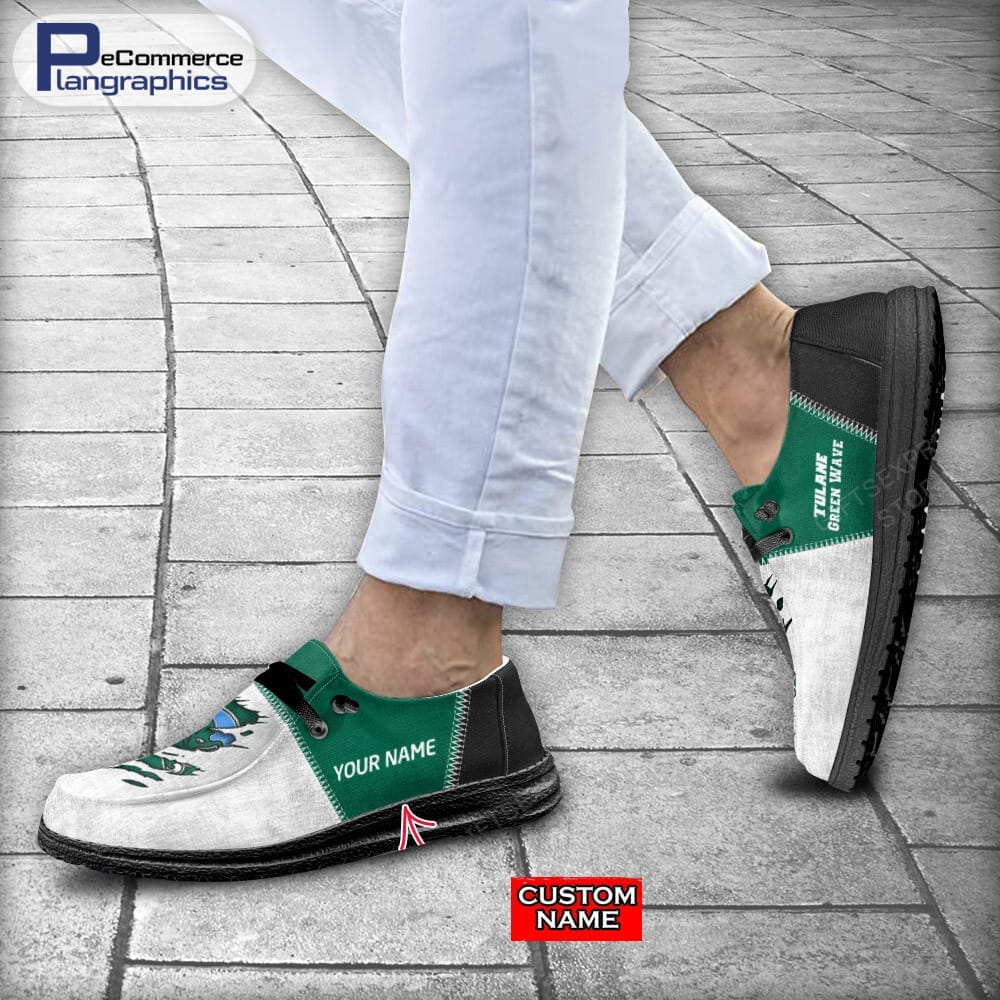 Tulane Green Wave H-D-Schuhe mit individuellem Namen