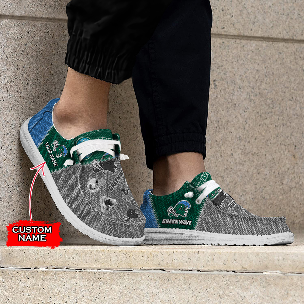 Tulane Green Wave H-D Shoes Wally Herren-Slipper zum Schnüren für Männer und Frauen