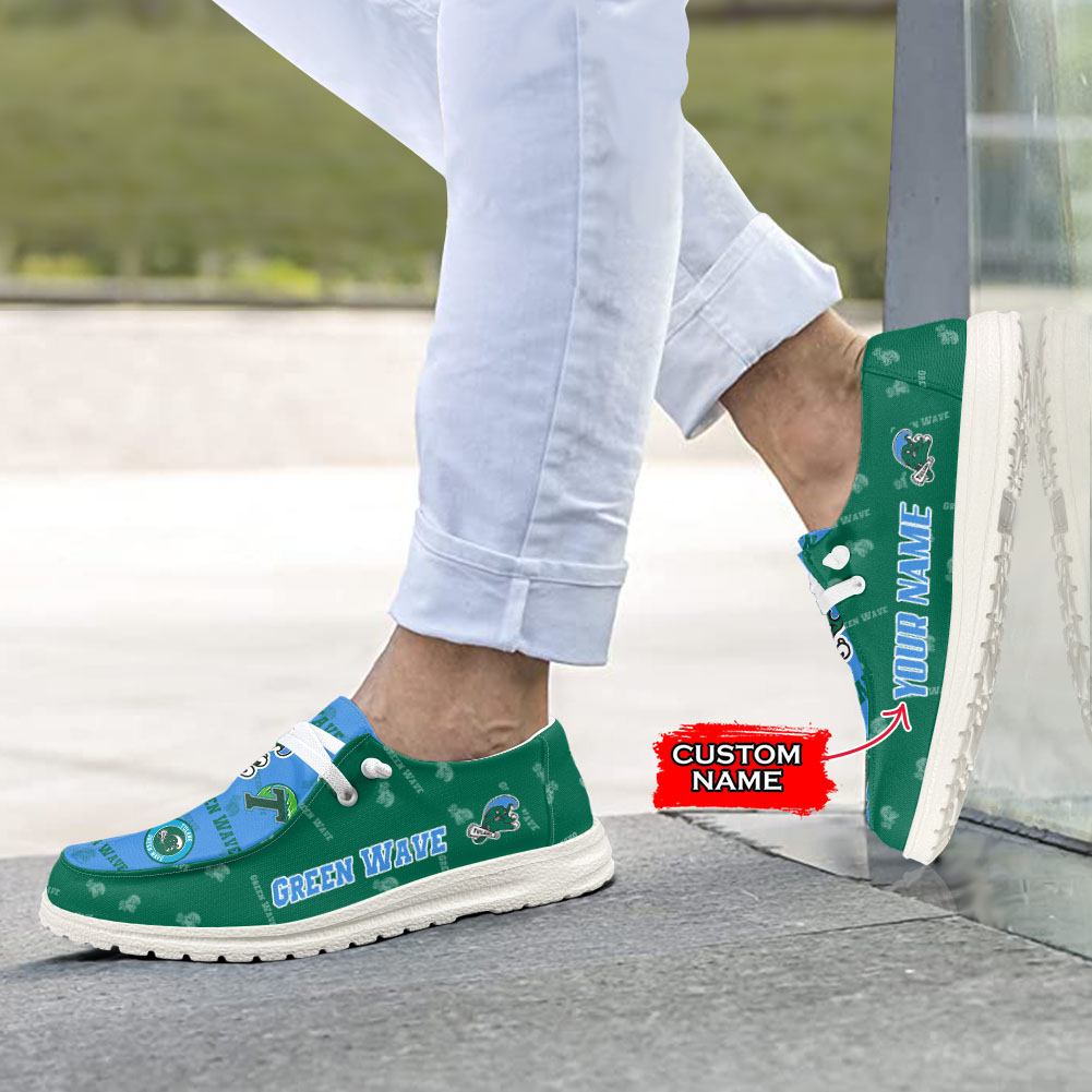 Tulane Green Wave H-D Shoes Wally Herren-Slipper zum Schnüren für Männer und Frauen