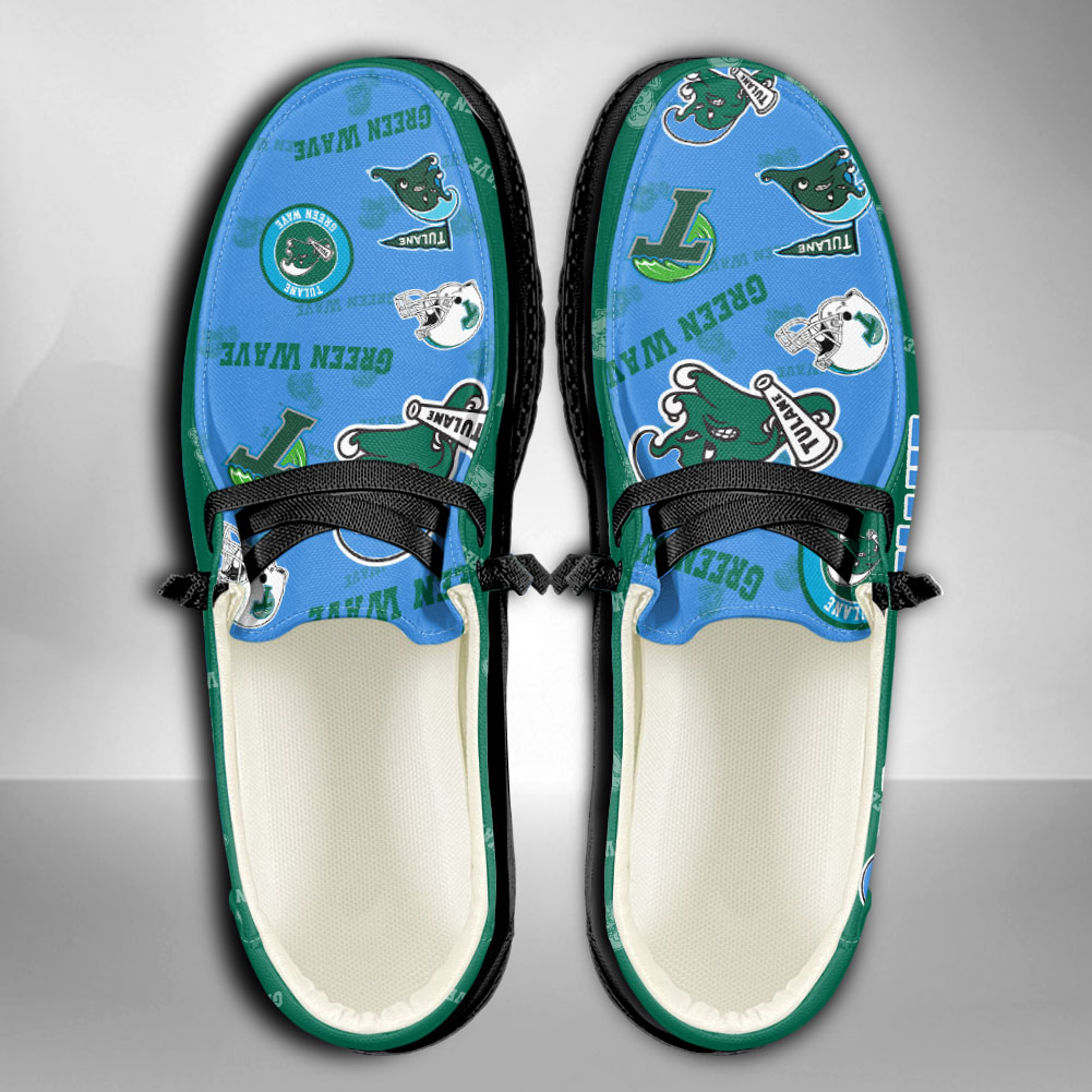Tulane Green Wave H-D Shoes Wally Herren-Slipper zum Schnüren für Männer und Frauen