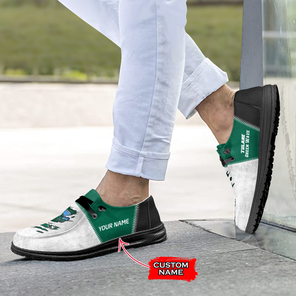 Tulane Green Wave H-D Shoes Wally Herren-Slipper zum Schnüren für Männer und Frauen