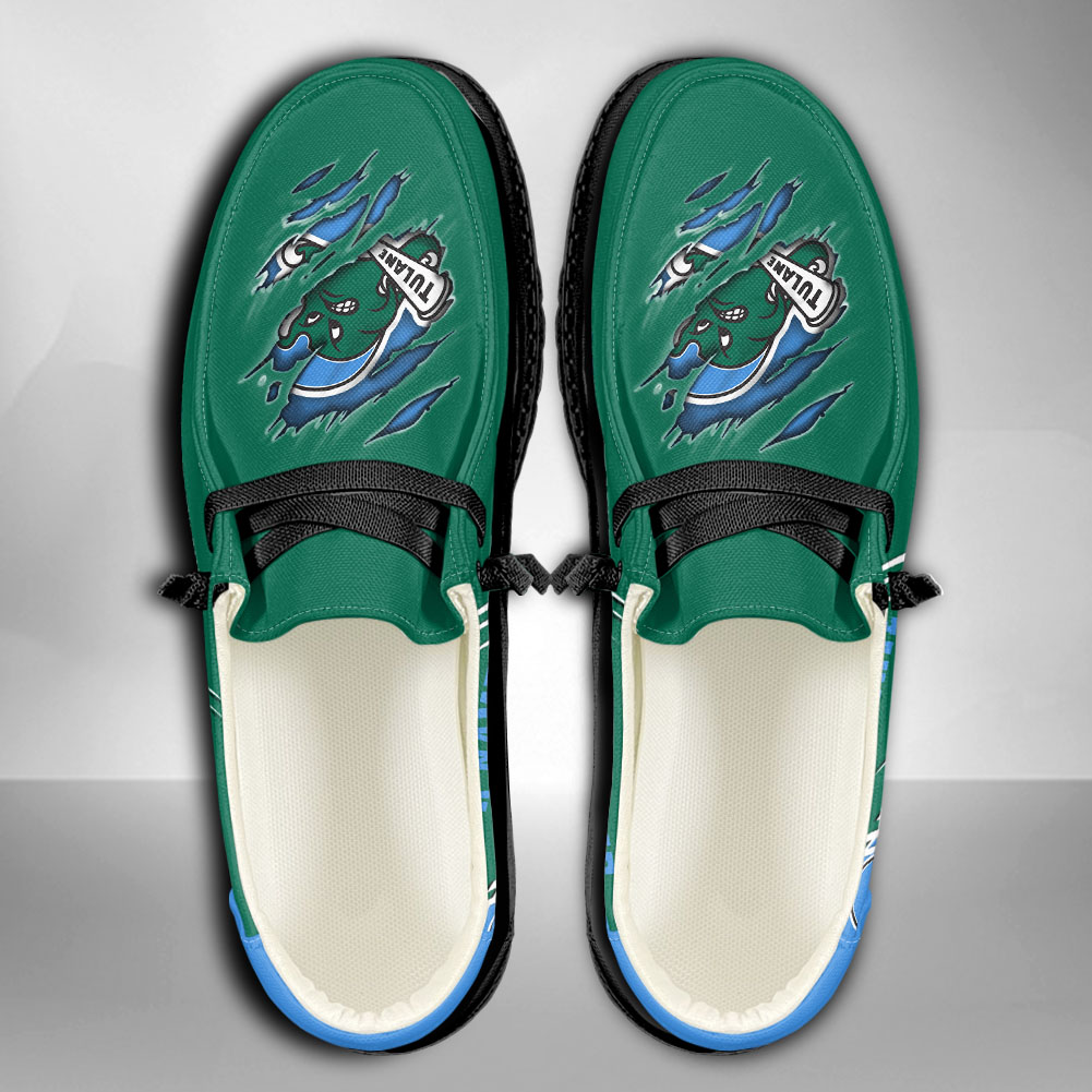 Tulane Green Wave H-D Shoes Wally Herren-Slipper zum Schnüren für Männer und Frauen