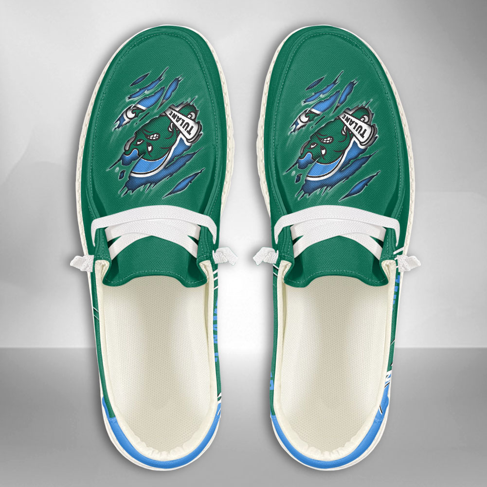 Tulane Green Wave personalisierte H-D-Sportschuhe – individuelles Namensdesign