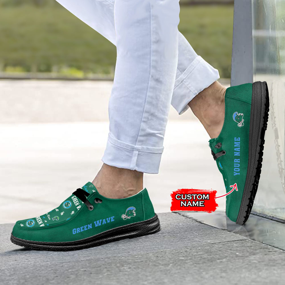 Tulane Green Wave personalisierte H-D-Sportschuhe – individuelles Namensdesign