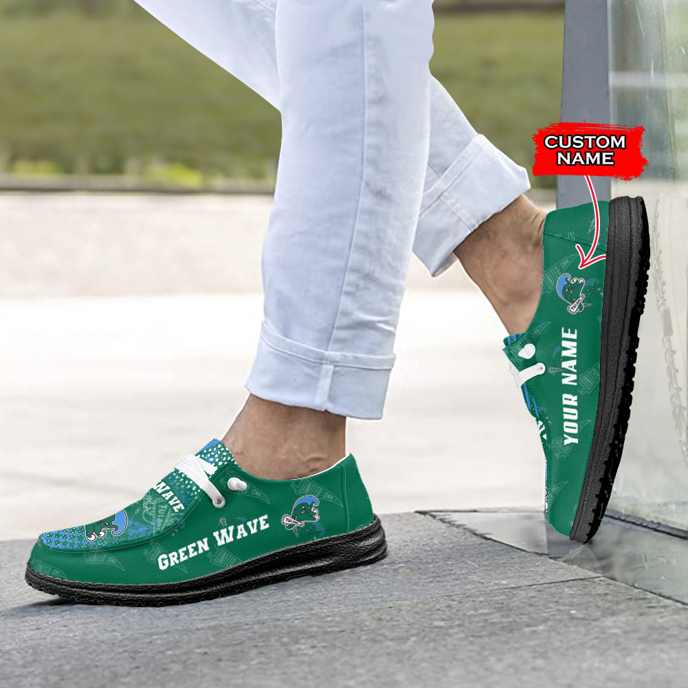 Tulane Green Wave personalisierte H-D-Sportschuhe – individuelles Namensdesign