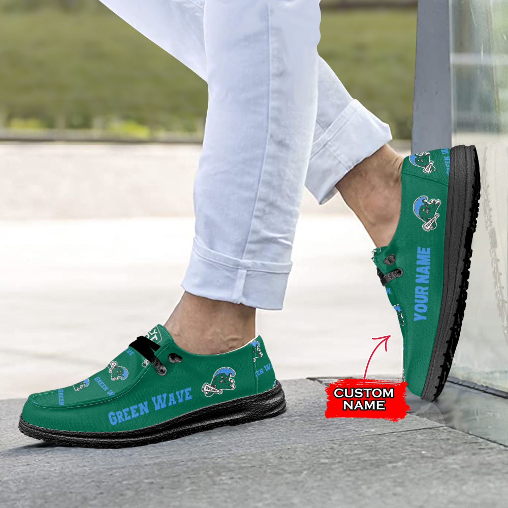 Tulane Green Wave personalisierte H-D-Sportschuhe – individuelles Namensdesign