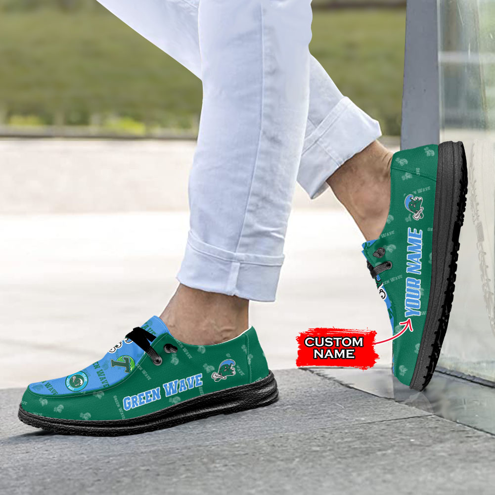 Tulane Green Wave personalisierte H-D-Sportschuhe – individuelles Namensdesign