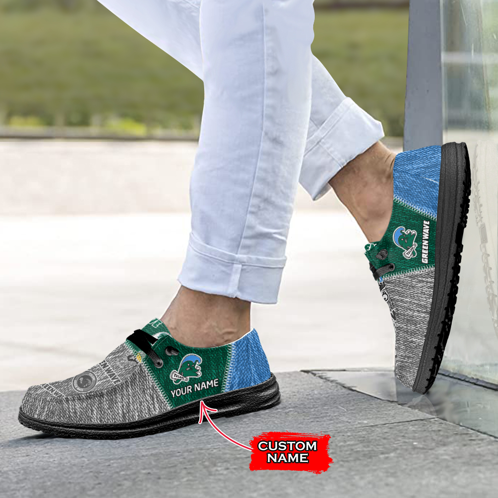 Tulane Green Wave personalisierte H-D-Sportschuhe – individuelles Namensdesign