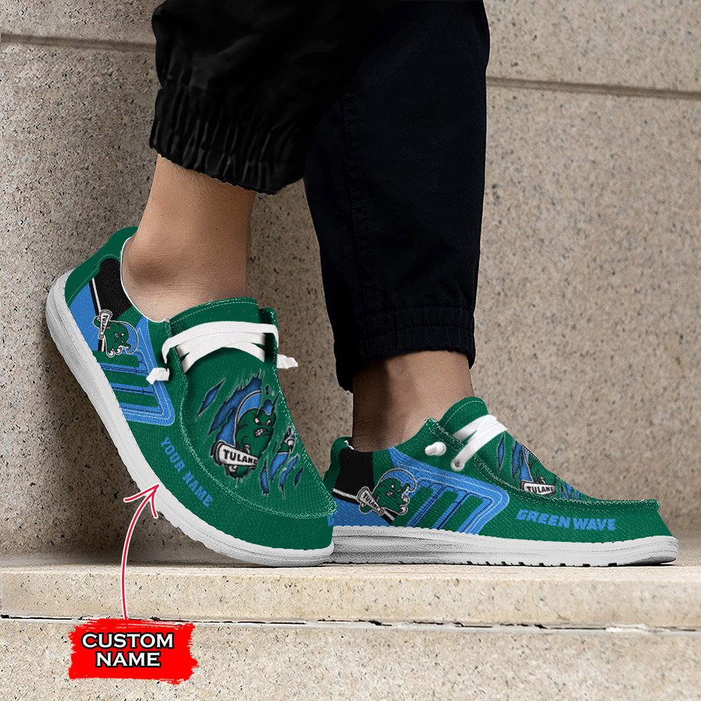 Tulane Green Wave personalisierte H-D-Sportschuhe – individuelles Namensdesign
