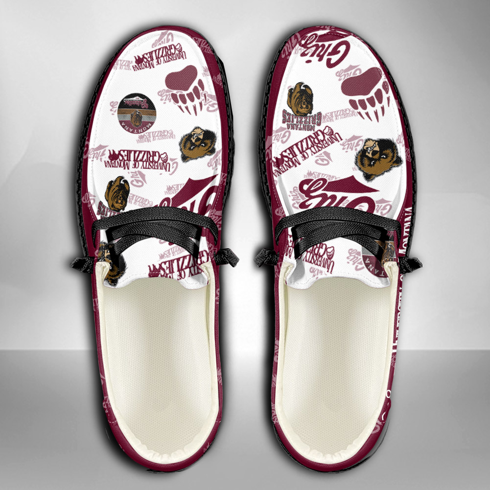 U of Montana Grizzlies H-D Shoes Wally Herren-Slipper zum Schnüren für Männer und Frauen