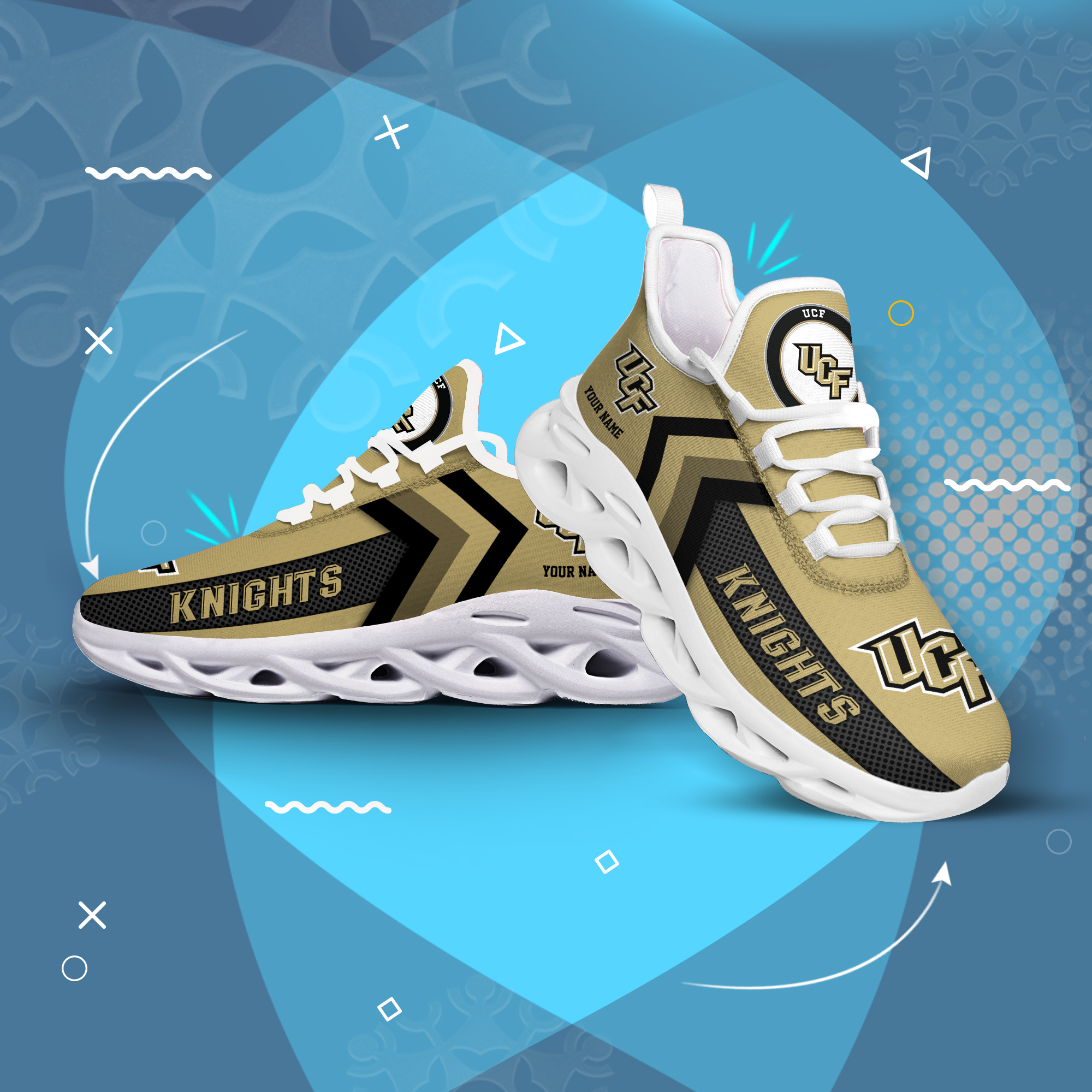 UCF Knights personalisierter individueller Name MAX SHOES DS003
