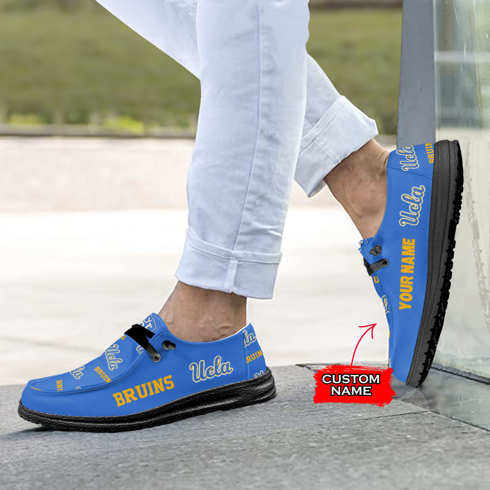 UCLA Bruins H-D Shoes Wally Herren-Slipper zum Schnüren für Männer und Frauen