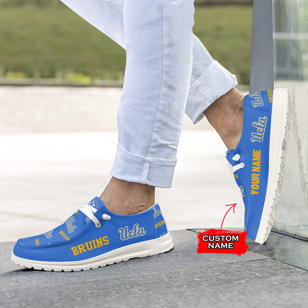 UCLA Bruins H-D Shoes Wally Herren-Slipper zum Schnüren für Männer und Frauen