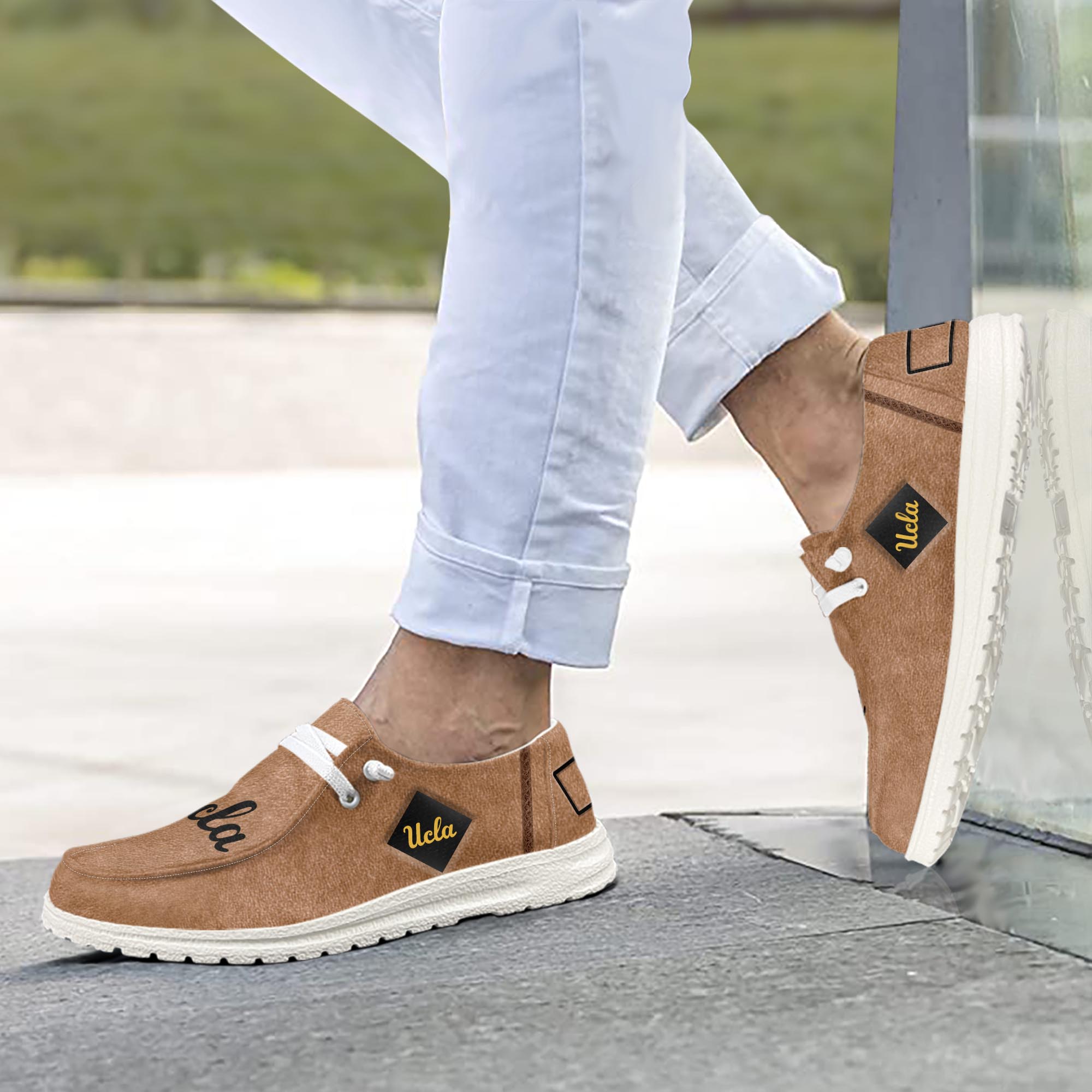 UCLA Bruins Salute To Service personalisierte H-D-Sportschuhe – individuelles Namensdesign