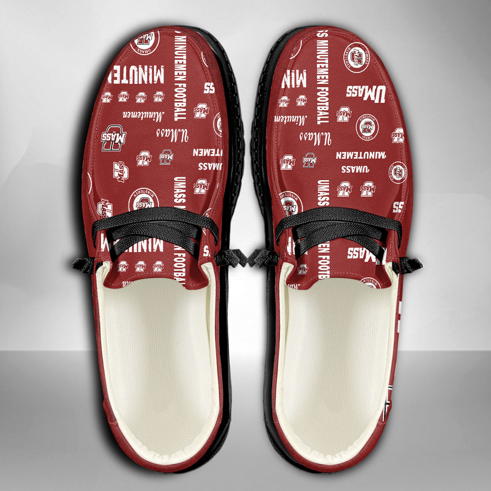 UMass Minutemen-Fußball, personalisierte H-D-Sportschuhe – individuelles Namensdesign