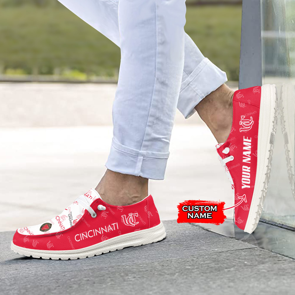 University of Cincinnati H-D Shoes Wally Herren-Slipper zum Schnüren für Männer und Frauen