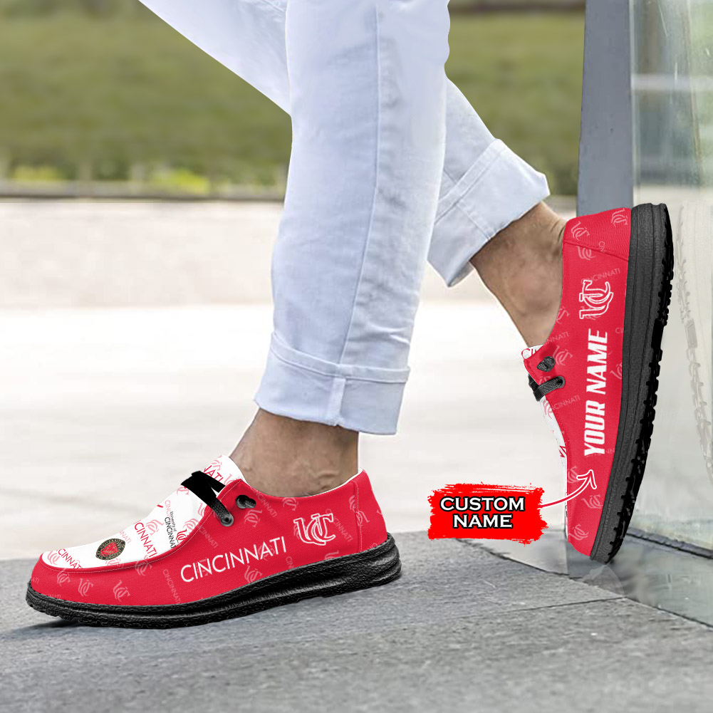 University of Cincinnati H-D Shoes Wally Herren-Slipper zum Schnüren für Männer und Frauen