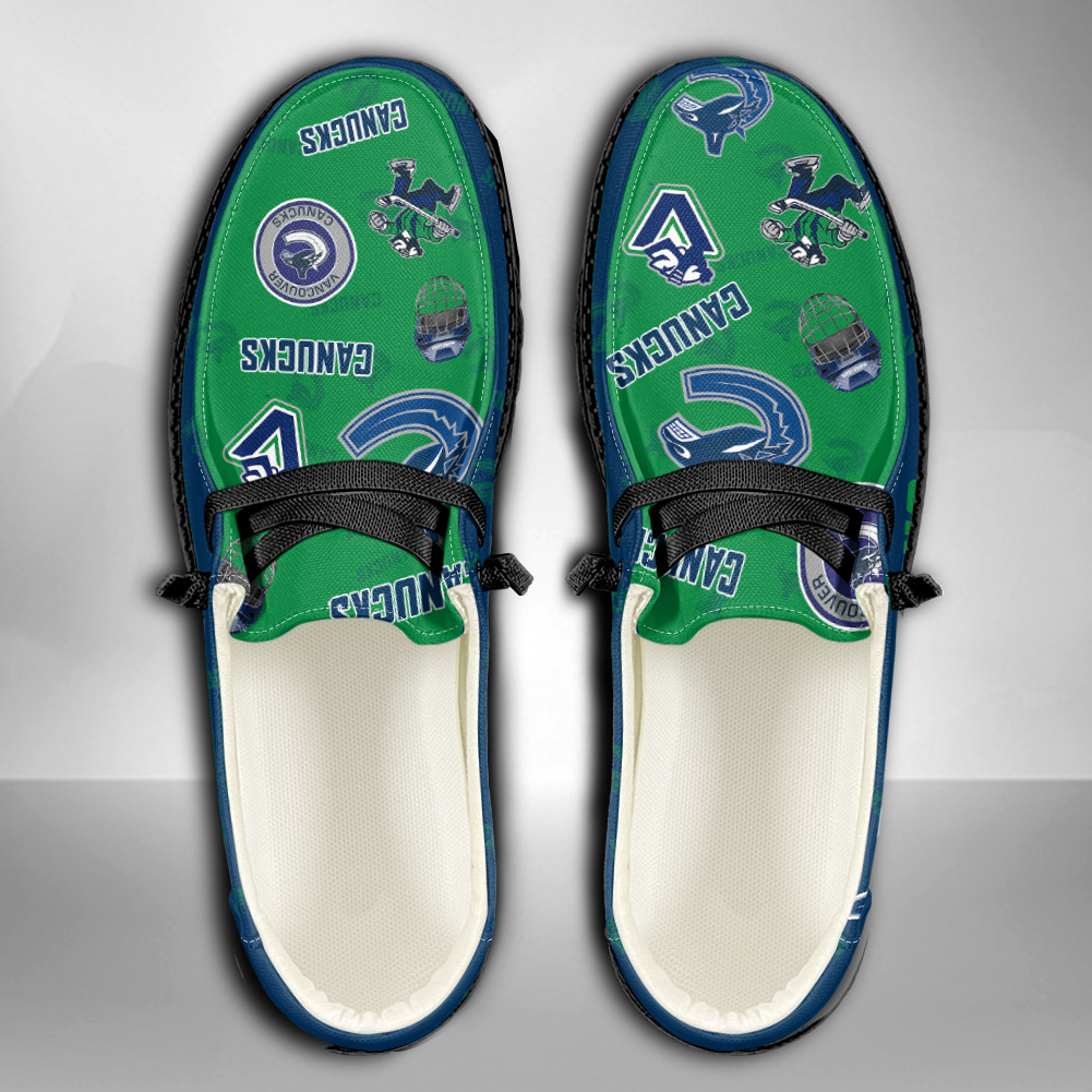 Vancouver Canucks H-D Shoes Wally Herren-Schnürhalbschuhe für Damen und Herren