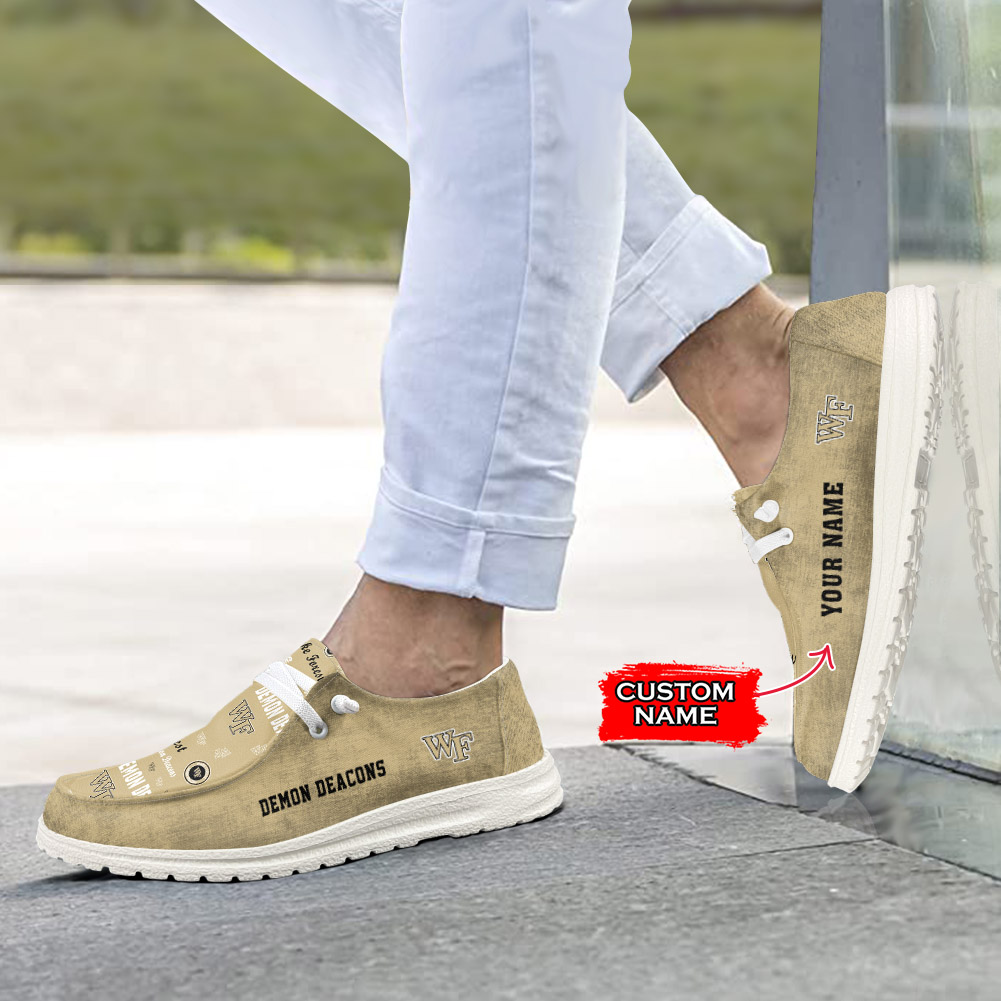 Wake Forest Demon Deacons personalisierte H-D-Sportschuhe – individuelles Namensdesign