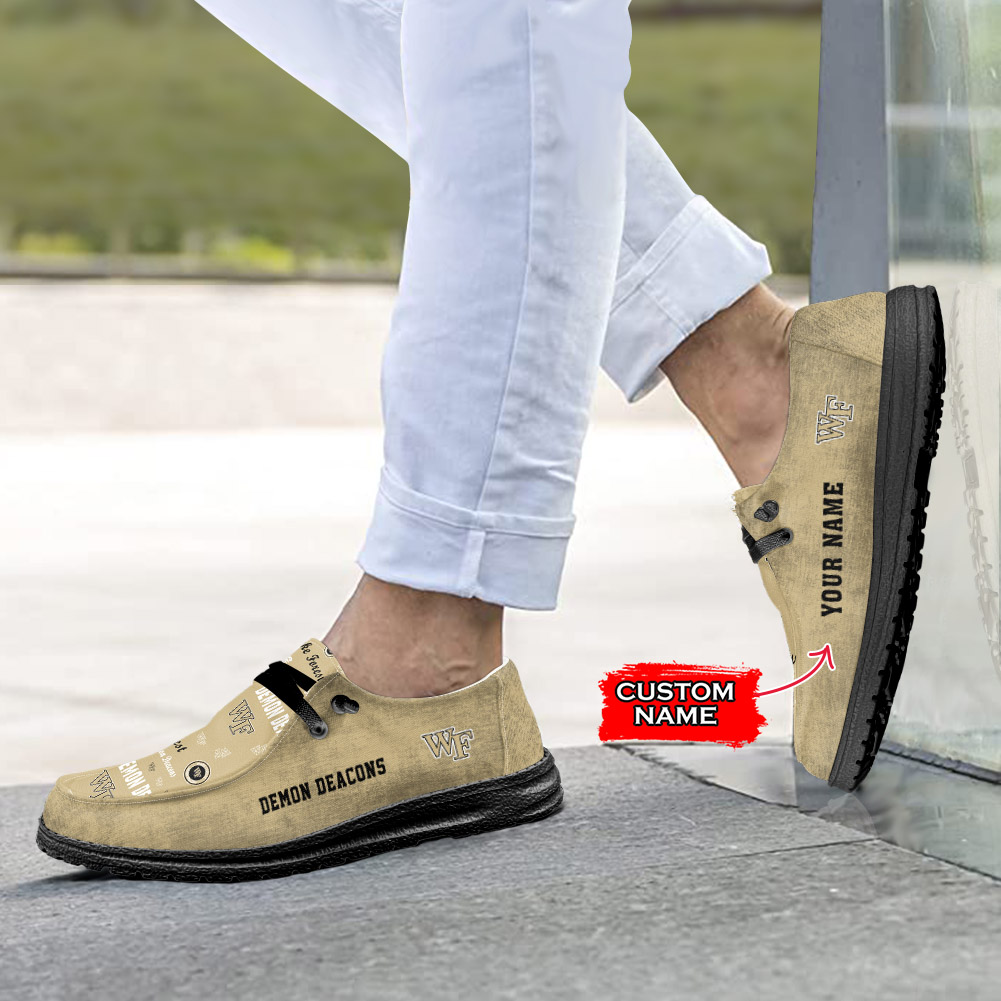 Wake Forest Demon Deacons personalisierte H-D-Sportschuhe – individuelles Namensdesign